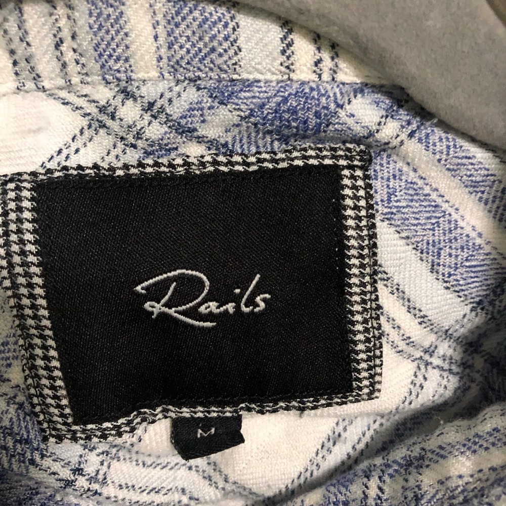 Rails Blue Plaid Button Down - image 7